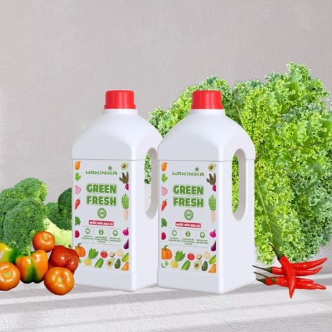  Combo 2 Nước Rửa Rau Củ, Nước Ngâm Rau, Nước Rửa Thực Phẩm GreenFresh Hakinika 1000ml – Loại dư lượng hóa chất, ấu trùng 
