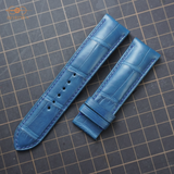  Dây đồng hồ da cá sấu Alligator màu xanh Navy 