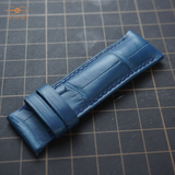  Dây đồng hồ da cá sấu Alligator màu xanh Navy 