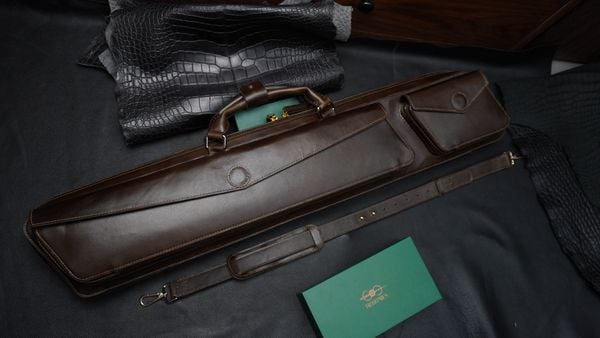  Bao cơ bida da bò sáp Waxy Leather Cue Case - Soft - 2x3 