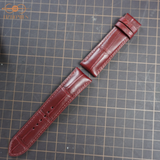  Dây đồng hồ cá sấu sấu Alligator màu đỏ Burgundy 