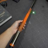  Bọc cơ da kì đà hoa màu cam cho chuôi MIT CUE 