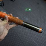 Bọc cơ da kì đà hoa màu cam cho chuôi MIT CUE 