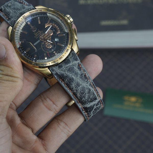  Dây da Voi xám cho đồng hồ Tag Heuer Carrera 