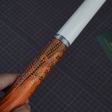  Bọc cơ da kì đà màu cam cho chuôi Peri Pheonix 