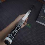  Bọc cơ da kì đà trắng đen cho chuôi cơ adam 