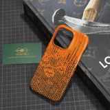  Ốp lưng Iphone da kì đà hoa màu cam 