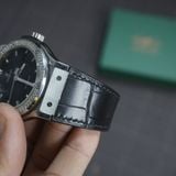  Dây cá sấu Alligator màu đen cho đồng hồ Hublot 