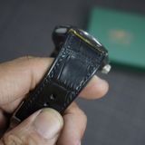  Dây cá sấu Alligator màu đen cho đồng hồ Hublot 