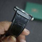  Dây cá sấu Alligator màu đen cho đồng hồ Hublot 