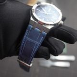  Dây cá sấu Alligator màu xanh navy cho đồng hồ Maurice Lacroix 