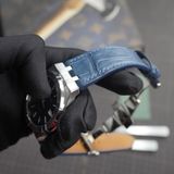  Dây cá sấu Alligator màu xanh navy cho đồng hồ Maurice Lacroix 