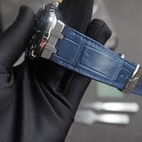  Dây cá sấu Alligator màu xanh navy cho đồng hồ Maurice Lacroix 