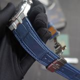  Dây cá sấu Alligator màu xanh navy cho đồng hồ Maurice Lacroix 