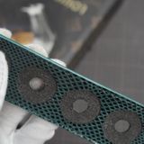  Giữ bịt ren da rắn karung ý màu xanh lá 