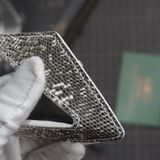  Kẹp lơ bida hình đôi cánh da kì đà hoa màu trắng 