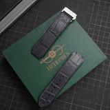  Thay  da cá sấu Alligator vân đuôi (Pháp) màu xám cho Hublot 