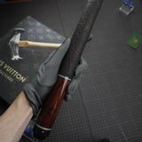  Bọc cơ bida da voi màu nâu cho chuôi How Cue 