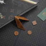  Kẹp lơ bi da hình đôi cánh màu da bò 