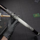  Bọc cơ da kì đà trắng đen cho chuôi Mit Cues 