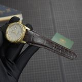  Dây cá sấu Alligator màu nâu cho đồng hồ Titoni 