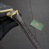  Dây cá sấu Alligator màu nâu cho đồng hồ Titoni 