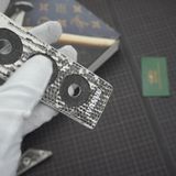  Giữ bịt ren 4 lỗ da kì đà trắng đen 