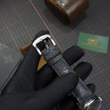  Dây da cá đuối màu đen cho đồng hồ Custom 