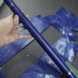 Bọc cơ da kì đà màu xanh dương cho chuôi cơ Cuetec SVB 