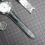  Dây cá sấu Alligator màu đen cho đồng hồ Cartier 