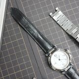  Dây cá sấu Alligator màu đen cho đồng hồ Cartier 
