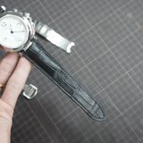  Dây cá sấu Alligator màu đen cho đồng hồ Cartier 