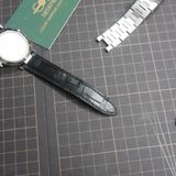  Dây cá sấu Alligator màu đen cho đồng hồ Cartier 