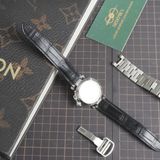  Dây cá sấu Alligator màu đen cho đồng hồ Cartier 