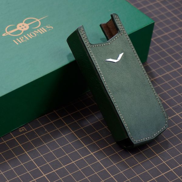 Bao da Vertu Ascent (xanh rêu, chỉ trắng) 