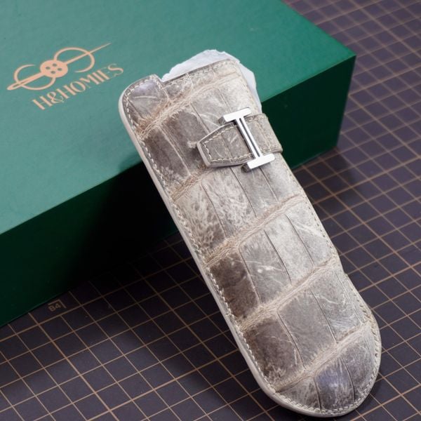  Bao da khóa H cho Signature S (cá sấu Himalaya) 