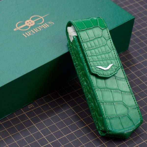  Bao da gập Vertu Signature (xanh lá) 