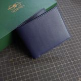  Ví ngang da Epsom (xanh navy) 