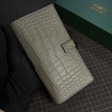  Mẫu ví dài cá sấu Alligator (xám) 