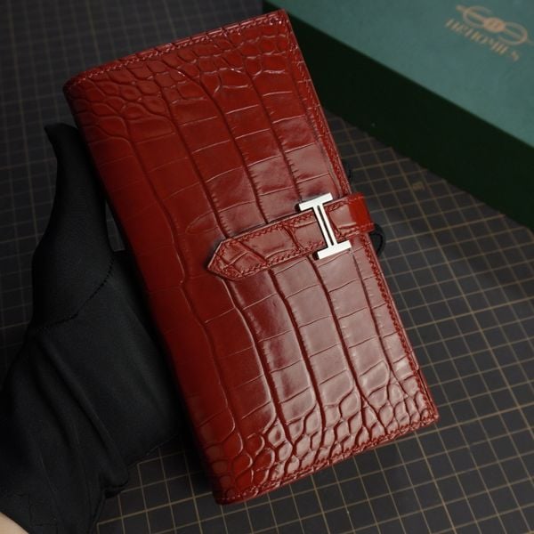  Mẫu ví dài cá sấu Alligator (đỏ) 