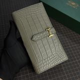  Mẫu ví dài cá sấu Alligator (xám) 
