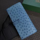  Mẫu ví dài da đà điểu (xanh da trời) 