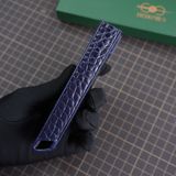  Bao da rút Signature S (cá sấu Alligator xanh navy) 