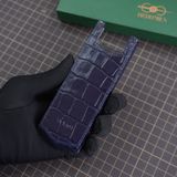  Bao da rút Signature S (cá sấu Alligator xanh navy) 