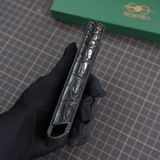  Bao da rút Signature S (cá sấu Alligator đen bóng) 