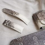  Natural L.i.z.a.r.d leather ( da thằn lằn trắng đen, màu nhuộm tự nhiên) 