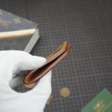  Kẹp lơ da hình đôi cánh kì đà màu cam đất 