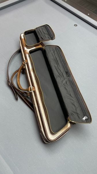  Bao cơ bida Full-haired Cowhide Cue Case - Soft - 4x6 - Brown/White 