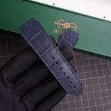  Thay da cá sấu Alligator vân đuôi (Pháp) màu xanh navy cho Hublot 