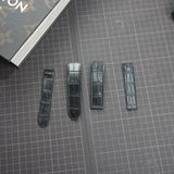  Thay da cá sấu Alligator vân đuôi (Pháp) màu đen cho Hublot 